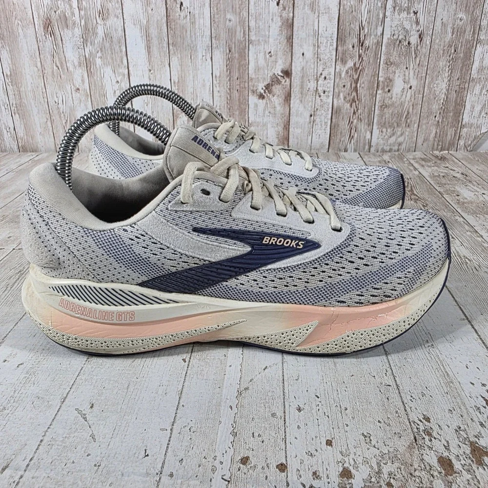 Brooks Adrenaline GTS 24 Womens Running Shoes Grey Purple 1204261B140 Size 8